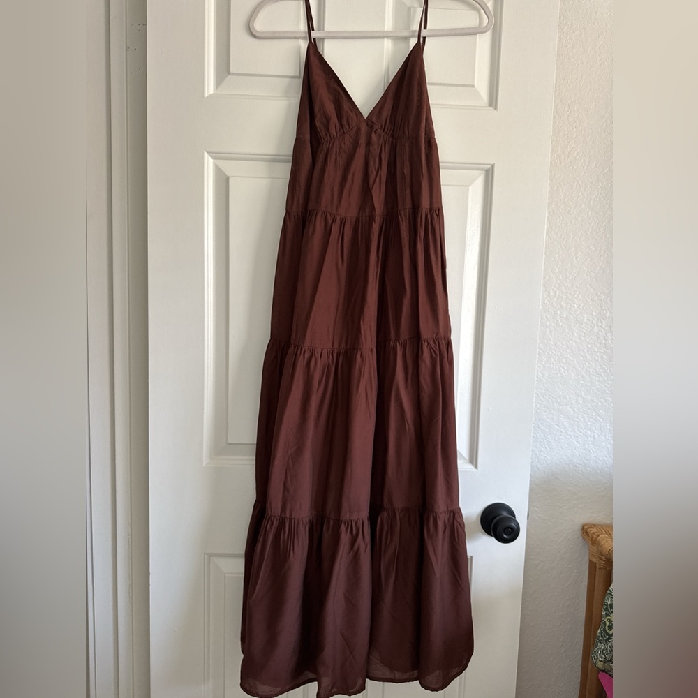 Elegant Brown Maxi Dress